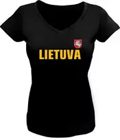 KS Moteriški Marškinėliai Lietuva Su Vėliavėle Ant Nugaros, Dydis: S