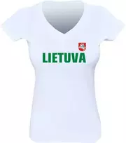 KS Moteriški Marškinėliai Lietuva Su Vėliavėle Ant Nugaros, Dydis: XXL