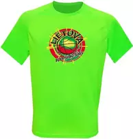 KS Sportiniai Marškinėliai Lietuva Krepšinio Šalis (Neon Žalias), Dydis: M
