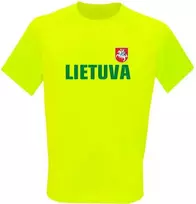 KS Vaikiški Sportiniai Marškinėliai Lietuva (Vėliavėlė Ant Nugaros), Dydis: 10 metų