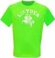 KS Sportiniai Marškinėliai Lietuva Vytis (Neon Žalias), Dydis: XL