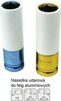 ADLER LIZDINĖ GALVUTĖ ALIUMININIAMS RATLANKIAMS 1/2″ 17mm ILGA