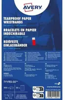 Avery Zweckform Kontrolinė apyrankė Tyvek 265x19mm, neoninės raudonos spalvos