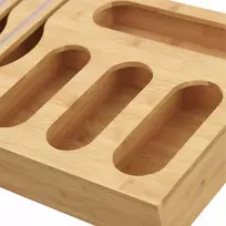 Relaxdays 6-in-1 bambukinis plėvelių laikiklis