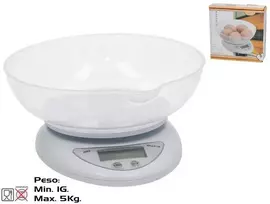 Virtuvinės svarstyklės Digitālie virtuves svarstyklės 5kg balti 20 x 18 x 9 cm KITCHEN&GO ()