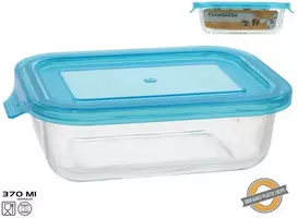 Taisnstūra stikla pusdienu kārba 370 ml 5 x 16 5 x 11 cm KITCHEN&GO ()
