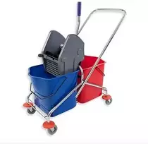 Mopatex Dviejų talpų valytojos vežimėlis Cisne ECO Rilsan, 2x25L