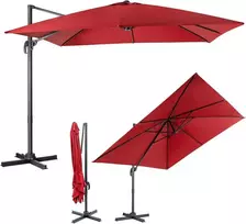COSTWAY kvadratinis sodo skėtis, 300 × 300 cm, su rankenėle, pasukamas, reguliuojamas, ZB33767DE