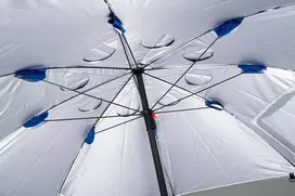 BESTIF sodo ir paplūdimio skėtis-paravanas UV50, 210 × 220 cm, sulankstomas, mėlynas