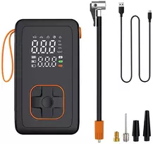 Nešiojama akumuliatorinė pompa su skaitmeniniu ekranu ir powerbank funkcija