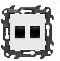 Kontakt Simon „Schneider Electric Simon 24 Lizdas“ kompiuterio dvigubas RJ45 6 kategorijos baltas N62.01/11