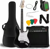 V-TONE EGA 39 BK elektrinės gitaros 4/4 Stratocaster 39" SSS rinkinys