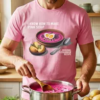 Marškinėliai "I know how to make pink soup"