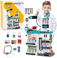 Lean Toys Vaikiškas gydytojo rinkinys su medicininiu stalu