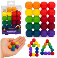 Lean Toys Magnetiniai karoliukai margi
