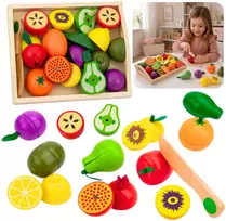 Lean Toys Medinis vaisių pjaustymo rinkinys