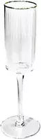 Home4You Šampano taurės su auksiniu kraštu, 2 vnt., aukštis 24,1 cm, 270 ml