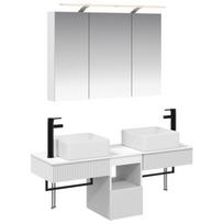 Vonios spintos komplektas 4 pcs Balta 100 x 14,5 x 70 cm