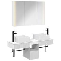Vonios spintos komplektas 4 pcs Balta 103,5 x 15,5 x 70 cm