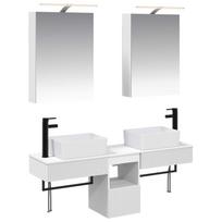 Vonios spintos komplektas 5 pcs Balta 50 x 14,5 x 70 cm