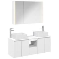 Vonios spintos komplektas 4 pcs Balta Apdirbta mediena