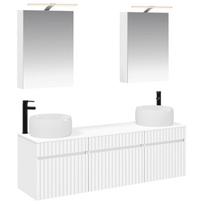 Vonios spintos komplektas 5 pcs Balta 50 x 14,5 x 70 cm
