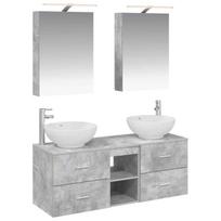 Vonios baldų rinkinys 5 pcs Betono pilka