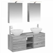 Vonios baldų rinkinys 5 pcs Pilka Sonoma