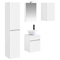 Vonios spintos komplektas 5 pcs Balta 40 x 10,5 x 60,5 cm