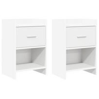 Naktiniai staliukai 2 pcs Balta 40 x 30 x 60 cm
