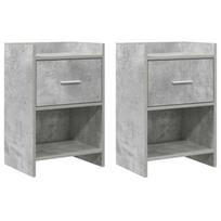 Naktiniai staliukai 2 pcs Betono pilka 40 x 30 x 60 cm