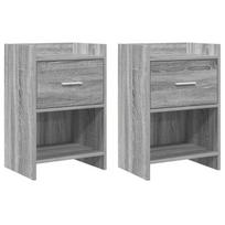 Naktiniai staliukai 2 pcs Pilka Sonoma 40 x 30 x 60 cm