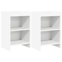 Naktiniai staliukai 2 pcs Balta 40 x 30 x 60 cm