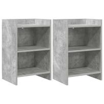 Naktiniai staliukai 2 pcs Betono pilka 40 x 30 x 60 cm