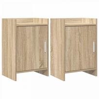 Naktiniai staliukai 2 pcs Sonoma ąžuolas 40 x 30 x 60 cm