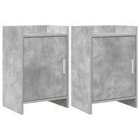 Naktiniai staliukai 2 pcs Betono pilka 40 x 30 x 60 cm
