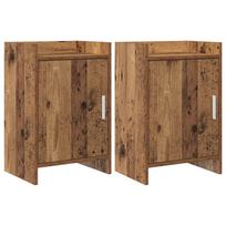 Naktiniai staliukai 2 pcs Sendintos medienos 40 x 30 x 60 cm