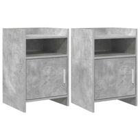 Naktiniai staliukai 2 pcs Betono pilka 40 x 36 x 60 cm