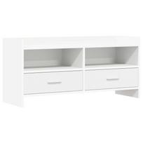 Televizoriaus spintelė 100 x 33 x 47 cm Balta Apdirbta mediena