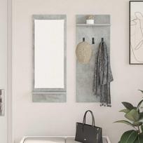 Prikabinamas paltas su lentyna Betono pilka 70 x 10 x 90 cm