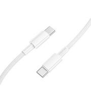 Baltas USB-C - USB-C 60W 100cm laidas "Borofone BX117"