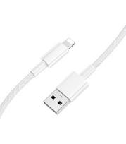Baltas USB-A - Lightning 2.4A 100cm laidas "Borofone BX117"