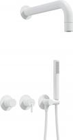 Concealed shower set with hand shower - with horizontal mixer