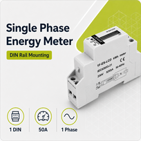 Vienfazis elektros skaitiklis ProBase™ (0.25-50A, 230/240V, 1xDIN)
