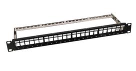CAT5/ CAT6 patch panel/ 19" 24 ports/ blank Nordmark Structured LAN Cabling system