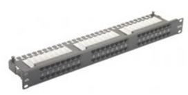 CAT5E UTP patch panel/ 19' 48 ports, Nordmark Structured LAN Cabling system