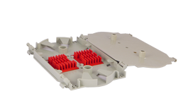 Splice cassette with cover/ 24 fibers