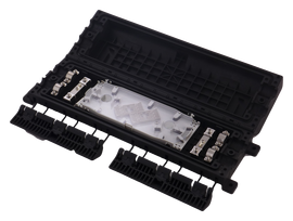 Fiber optic inline closure/ 24 fibers