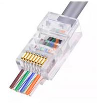 Pass through CAT6 EZ RJ45 EASY connector for LAN cables