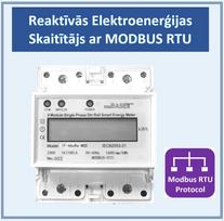 Reaktyviosios energijos ir galios vienfazis elektros skaitiklis, 100A, Modbus RTU RS485, 4DIN
